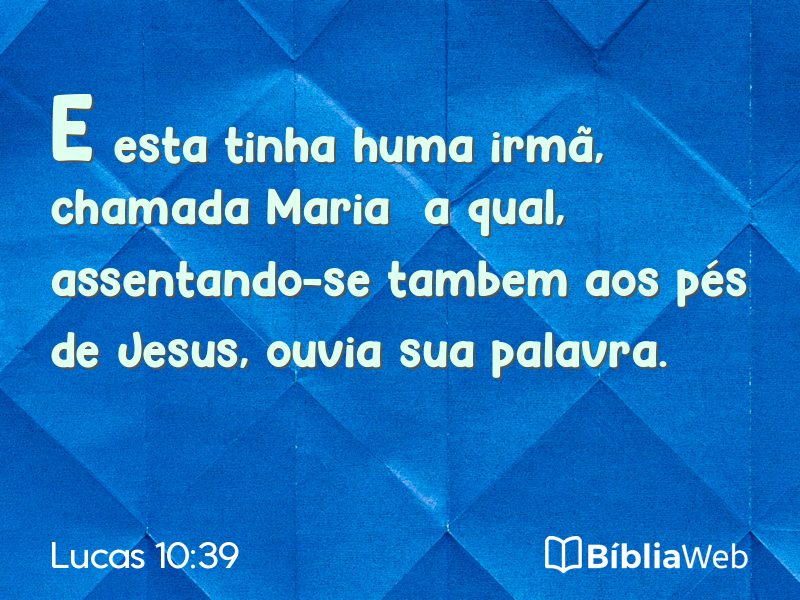 Lucas 10:39 em imagem para compartilhar