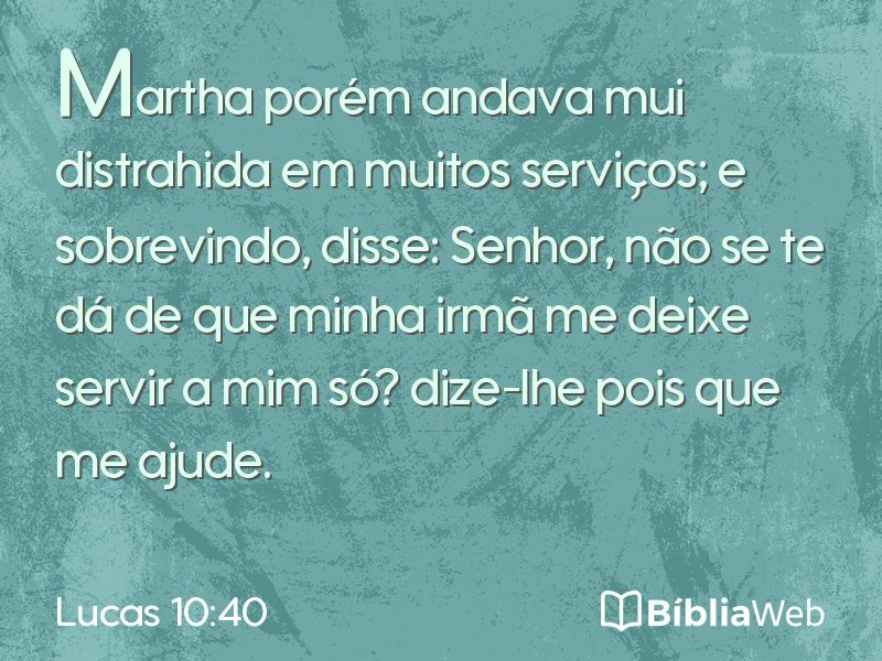 Lucas 10:40 em imagem para compartilhar