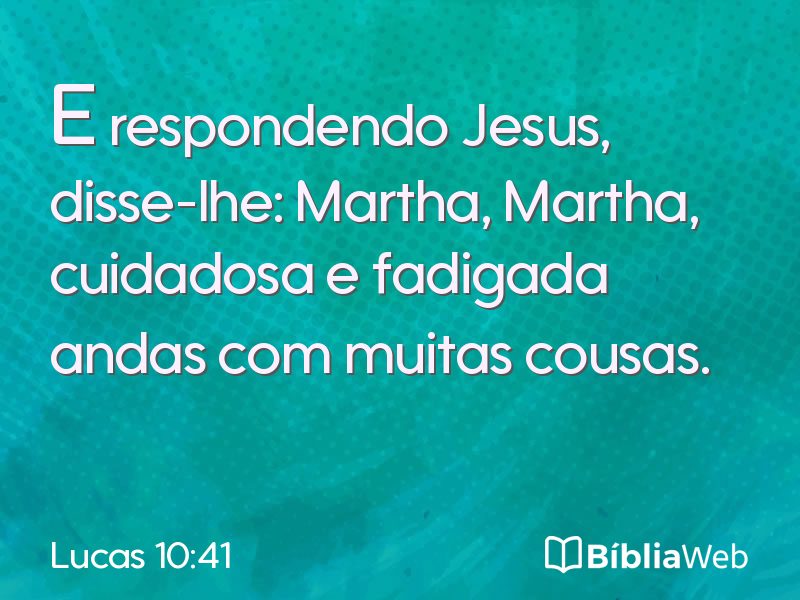 Lucas 10:41 em imagem para compartilhar