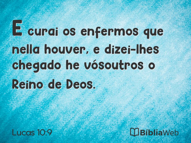Lucas 10:9 em imagem para compartilhar
