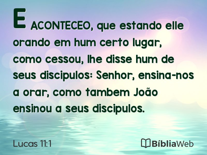 Lucas 11:1 em imagem para compartilhar