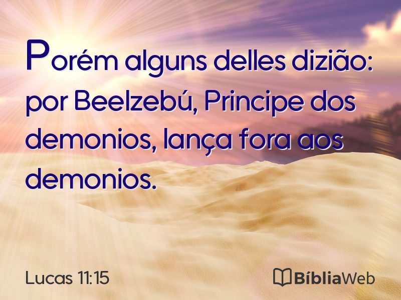 Lucas 11:15 em imagem para compartilhar