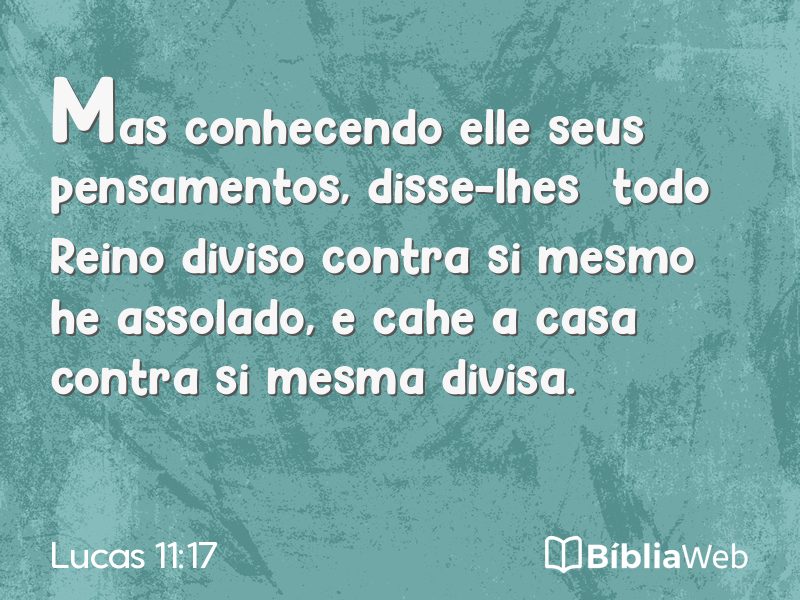 Lucas 11:17 em imagem para compartilhar