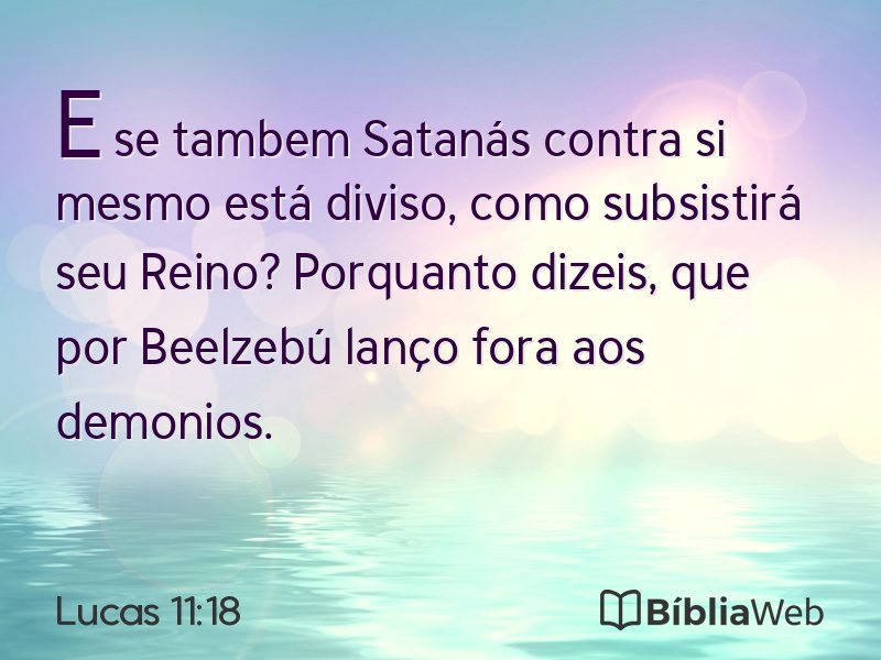 Lucas 11:18 em imagem para compartilhar