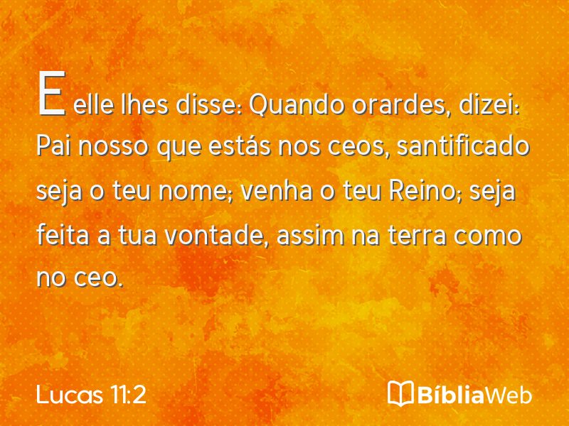 Lucas 11:2 em imagem para compartilhar