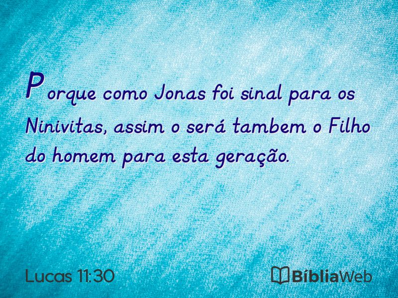 Lucas 11:30 em imagem para compartilhar