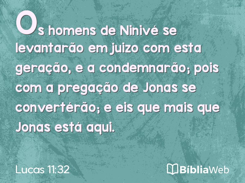 Lucas 11:32 em imagem para compartilhar