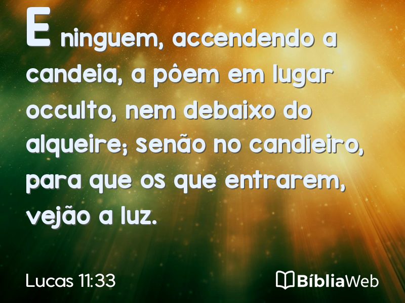 Lucas 11:33 em imagem para compartilhar
