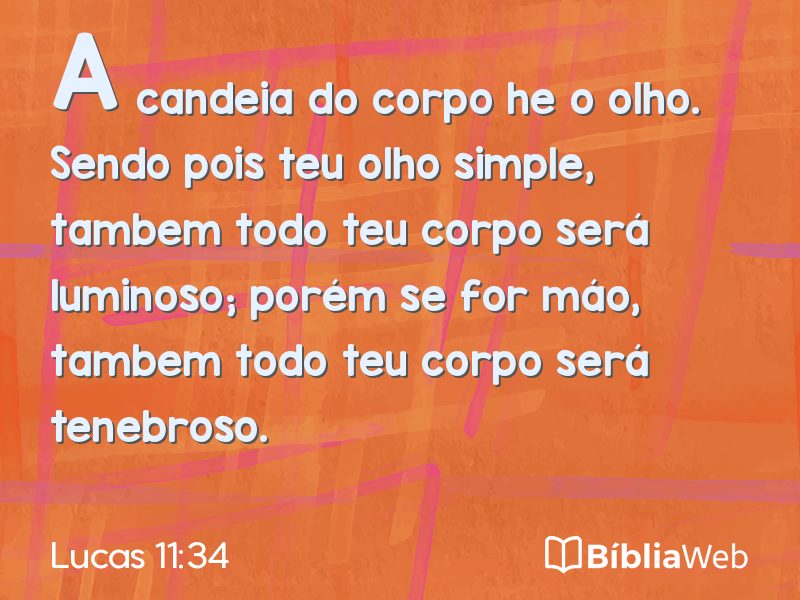 Lucas 11:34 em imagem para compartilhar
