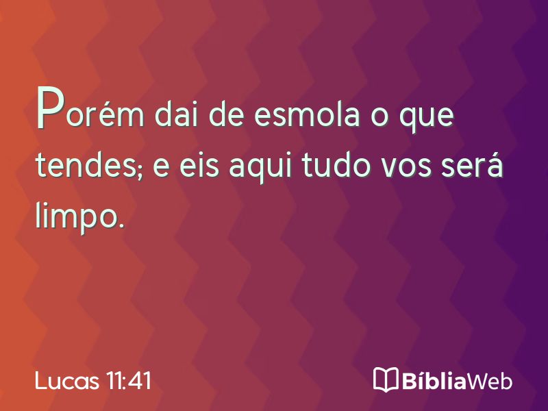 Lucas 11:41 em imagem para compartilhar