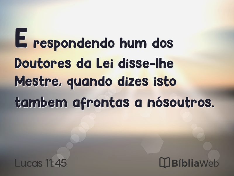 Lucas 11:45 em imagem para compartilhar