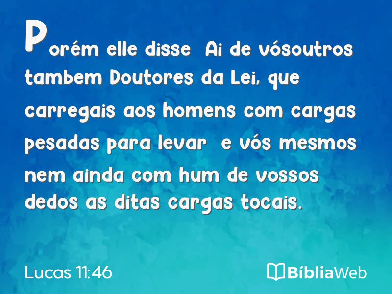 Lucas 11:46 em imagem para compartilhar