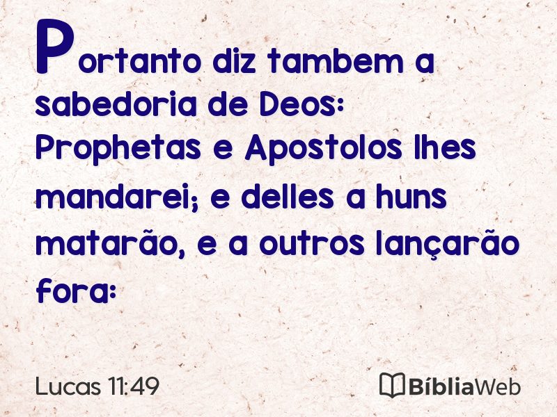 Lucas 11:49 em imagem para compartilhar