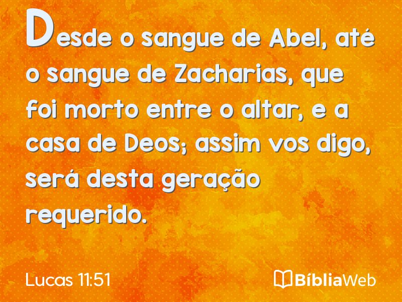 Lucas 11:51 em imagem para compartilhar