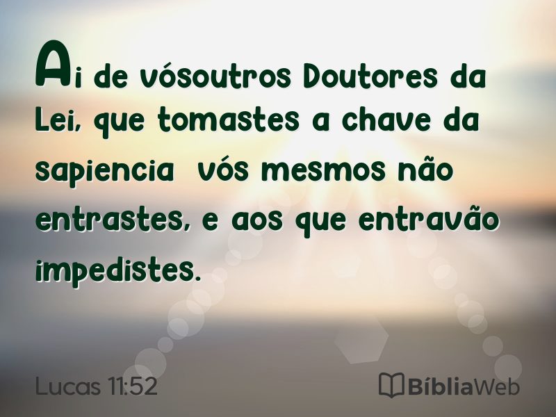 Lucas 11:52 em imagem para compartilhar