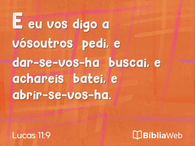 Lucas 11:9 em imagem para compartilhar