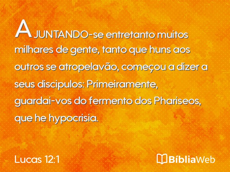 Lucas 12:1 em imagem para compartilhar