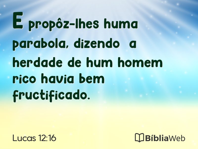 Lucas 12:16 em imagem para compartilhar
