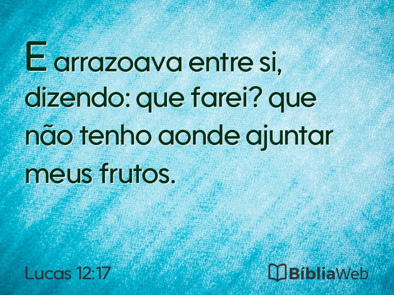 Lucas 12:17 em imagem para compartilhar
