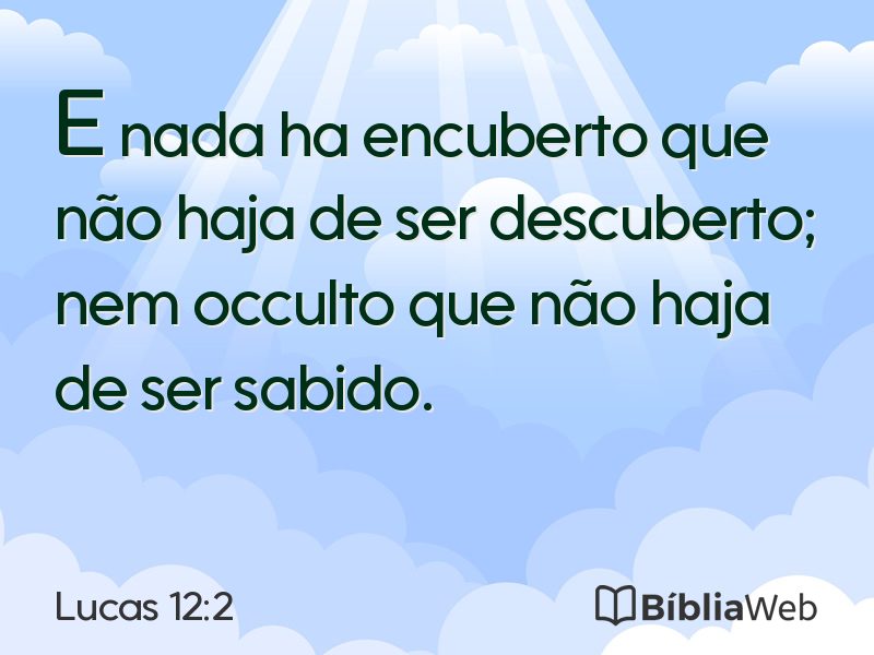 Lucas 12:2 em imagem para compartilhar