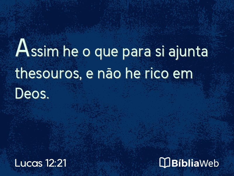 Lucas 12:21 em imagem para compartilhar