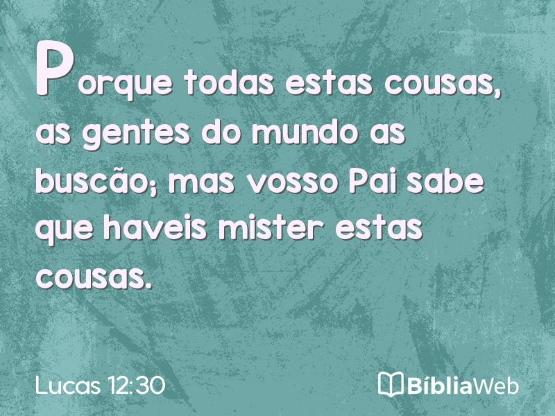Lucas 12:30 em imagem para compartilhar