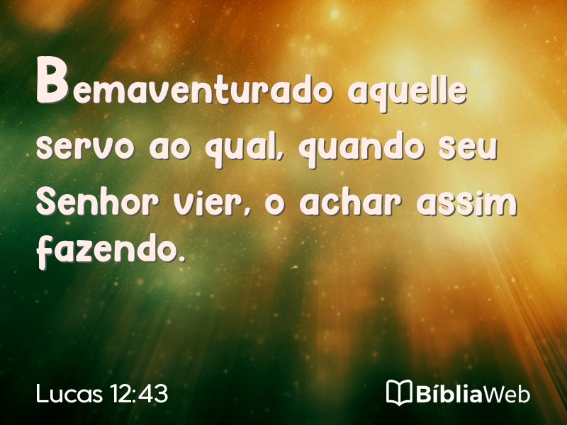 Lucas 12:43 em imagem para compartilhar