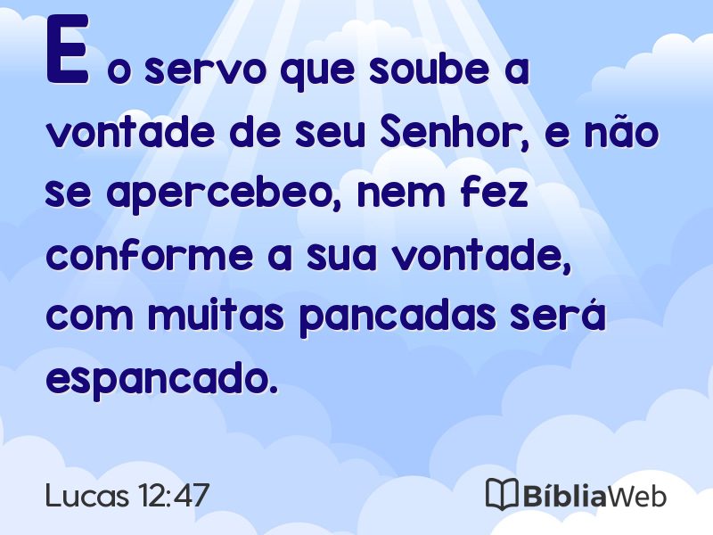 Lucas 12:47 em imagem para compartilhar