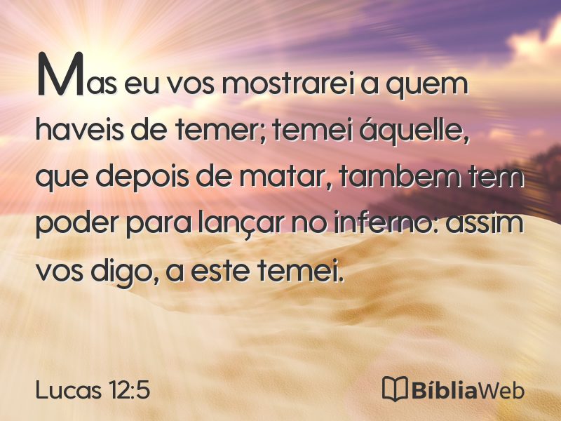Lucas 12:5 em imagem para compartilhar