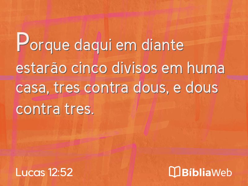 Lucas 12:52 em imagem para compartilhar