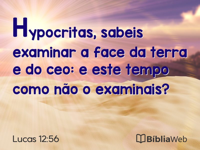 Lucas 12:56 em imagem para compartilhar