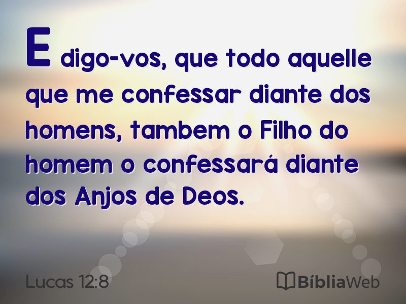 Lucas 12:8 em imagem para compartilhar
