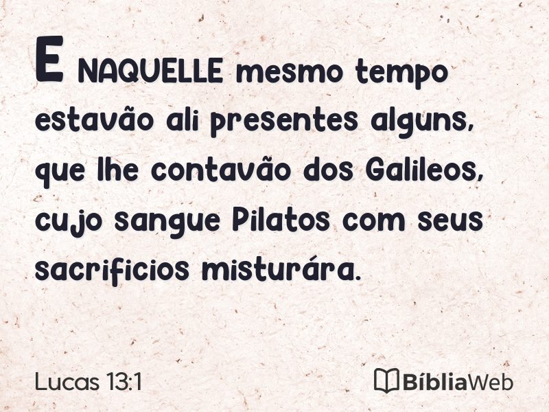 Lucas 13:1 em imagem para compartilhar