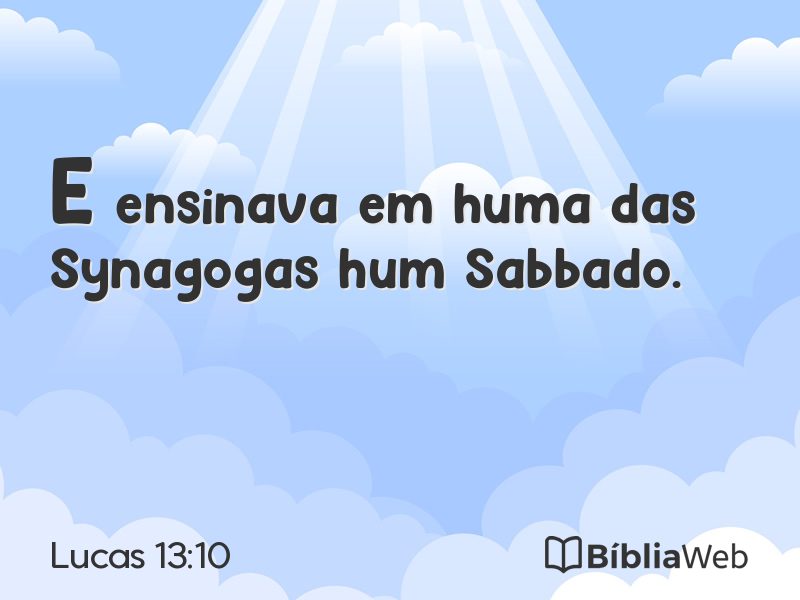 Lucas 13:10 em imagem para compartilhar