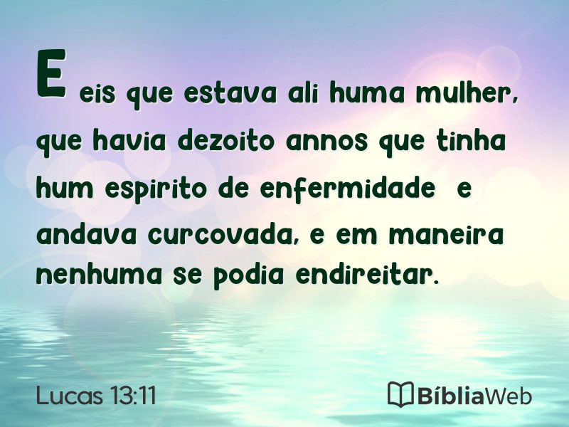 Lucas 13:11 em imagem para compartilhar