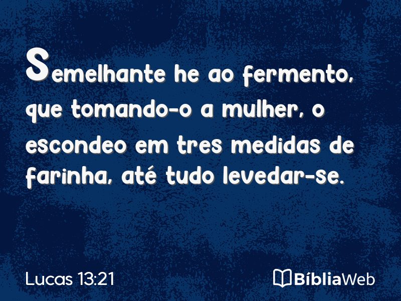 Lucas 13:21 em imagem para compartilhar