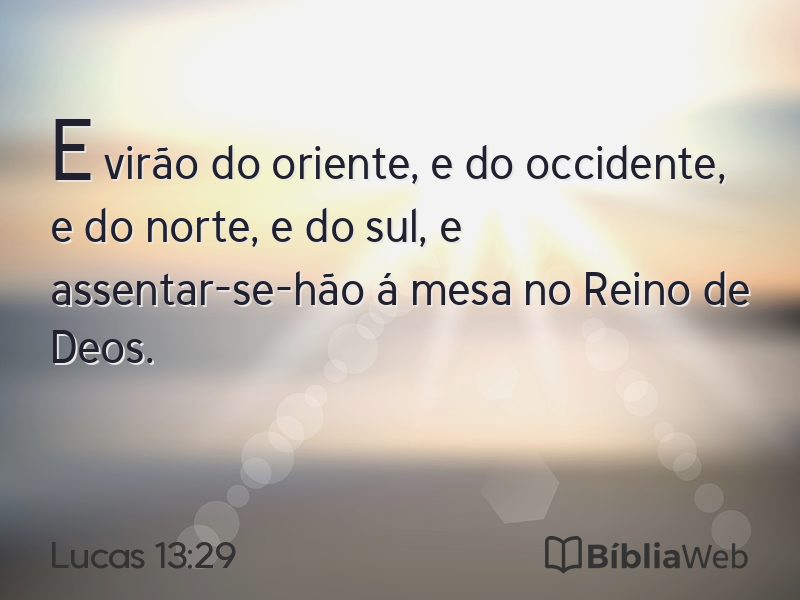Lucas 13:29 em imagem para compartilhar