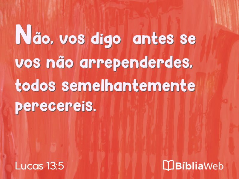 Lucas 13:5 em imagem para compartilhar