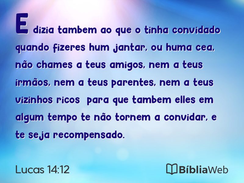 Lucas 14:12 em imagem para compartilhar