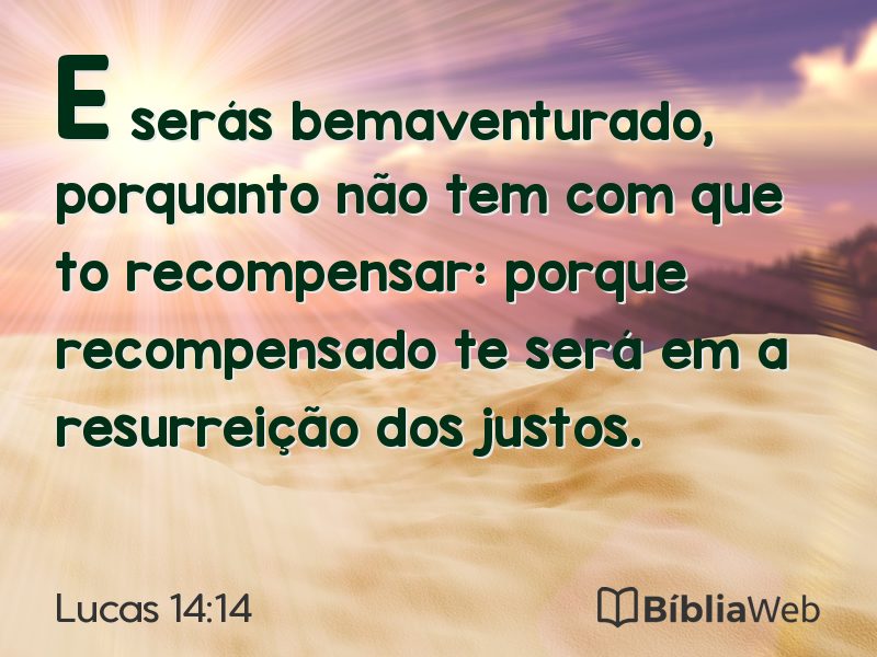 Lucas 14:14 em imagem para compartilhar