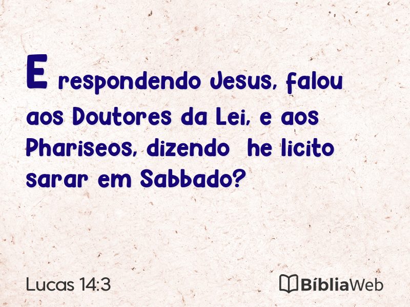 Lucas 14:3 em imagem para compartilhar