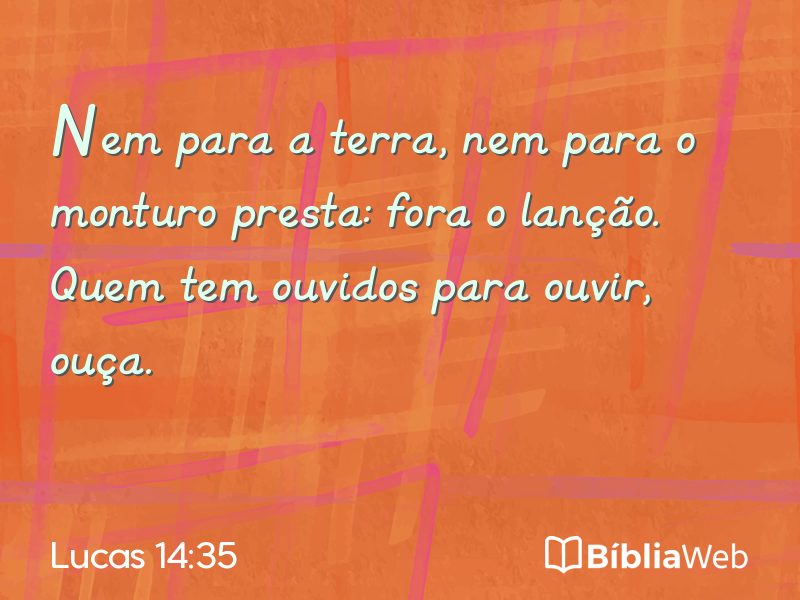 Lucas 14:35 em imagem para compartilhar