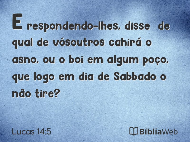 Lucas 14:5 em imagem para compartilhar