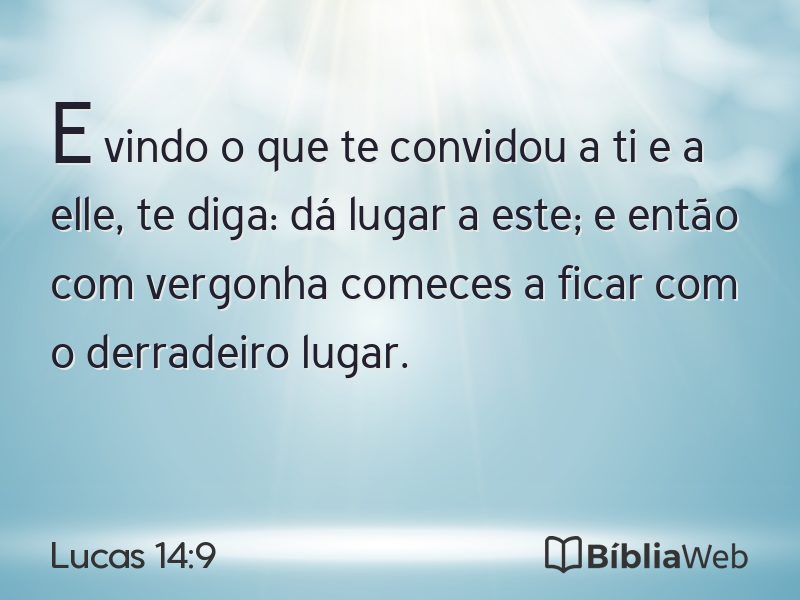 Lucas 14:9 em imagem para compartilhar