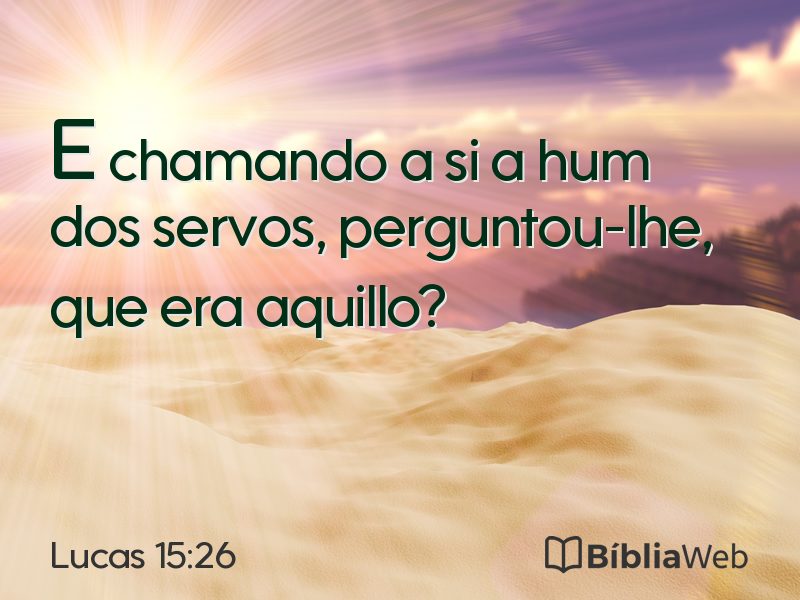 Lucas 15:26 em imagem para compartilhar