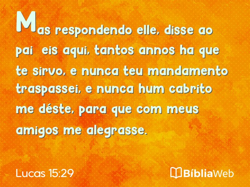 Lucas 15:29 em imagem para compartilhar