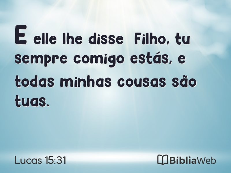 Lucas 15:31 em imagem para compartilhar