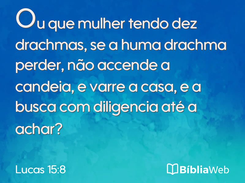 Lucas 15:8 em imagem para compartilhar