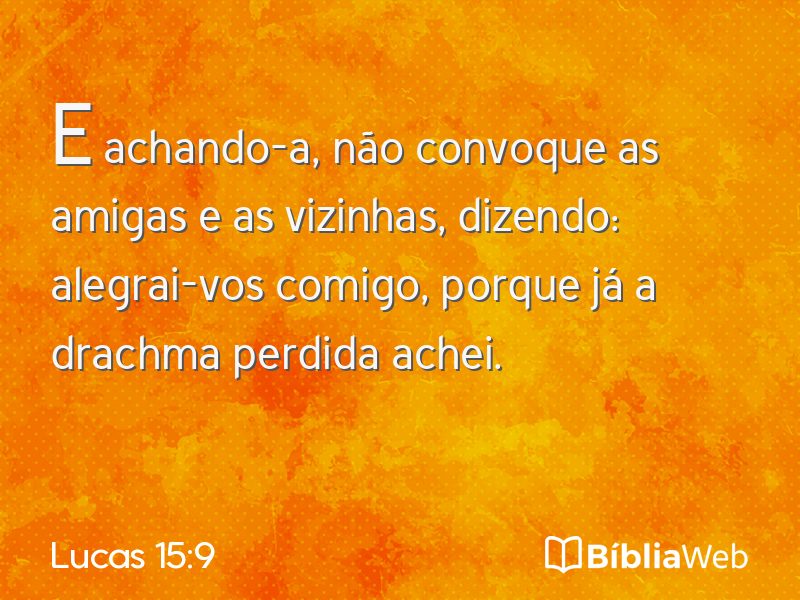 Lucas 15:9 em imagem para compartilhar