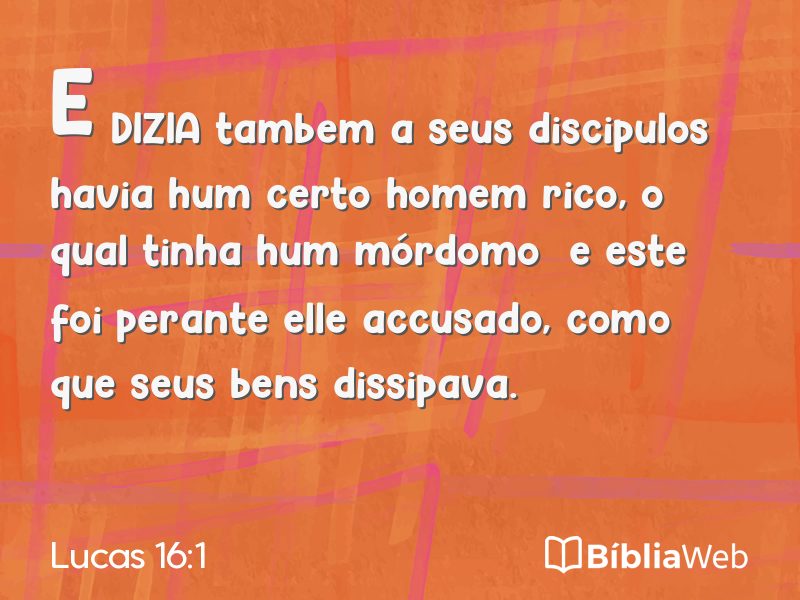 Lucas 16:1 em imagem para compartilhar